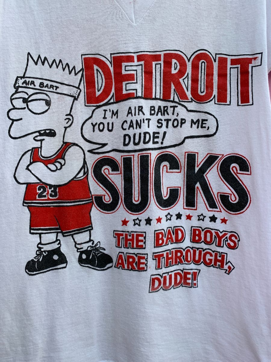 escaleren Kritiek Veilig Detroit Sucks Bootleg Bart Simpson Tshirt | Boardwalk Vintage
