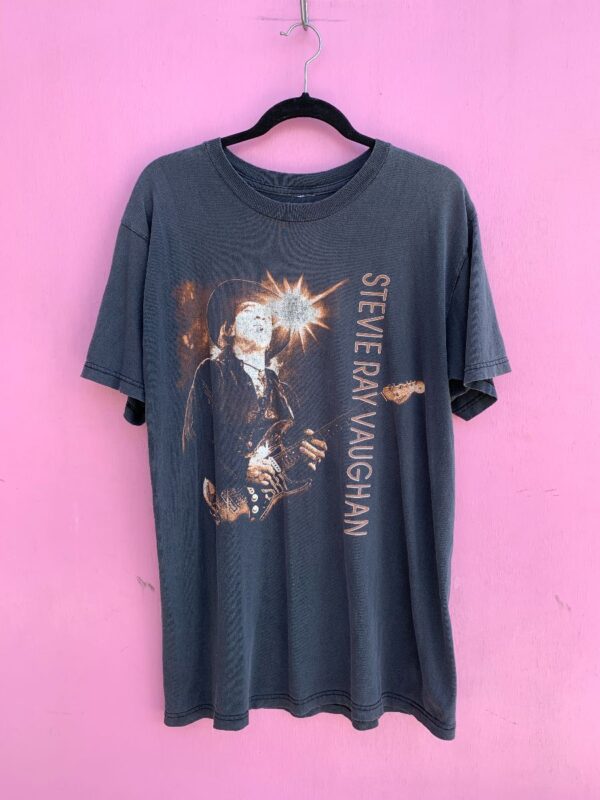 product details: VINTAGE WASHED STEVIE RAY VAUGHAN 1996 PRINT GRAPHIC BAND T-SHIRT photo