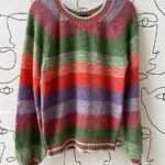 COLORFUL STRIPED LOOSE KNIT SWEATER