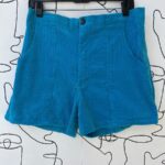 AS-IS BRIGHT TURQUOISE CORDUROY SHORTS