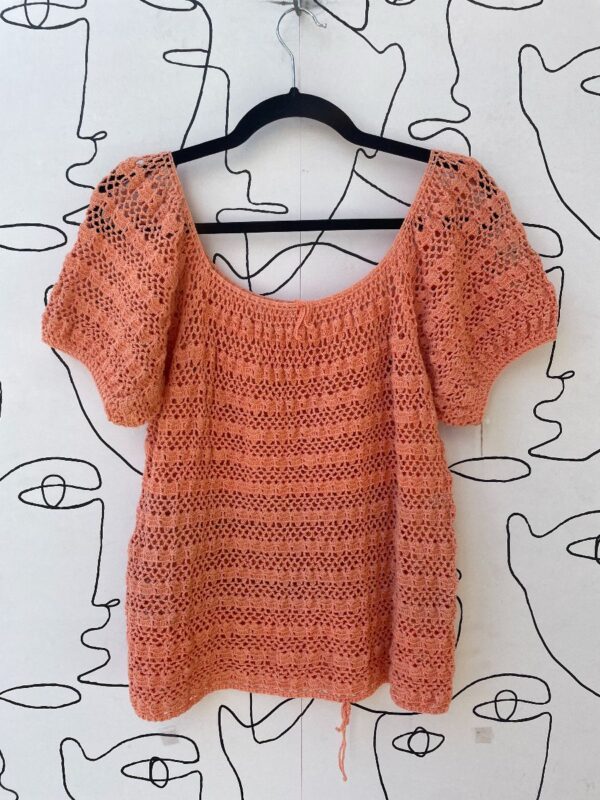 product details: AS-IS PEACHY CROCHET OFF-SHOULDER TOP photo