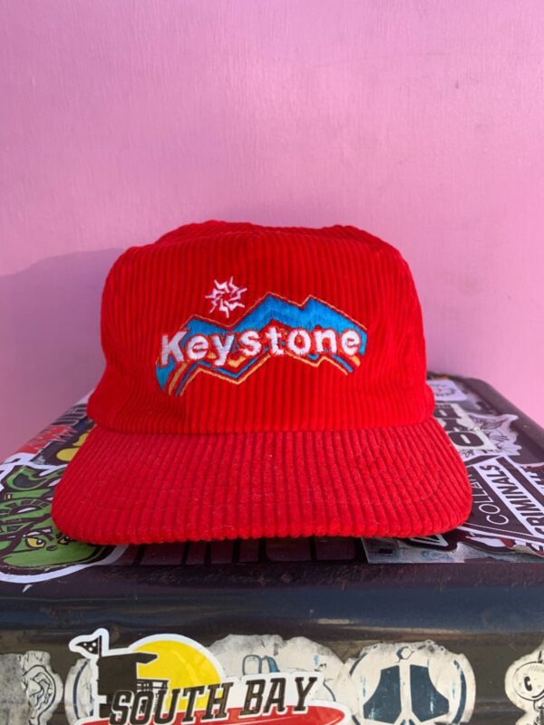 product details: KEYSTONE SKI RESORT EMBROIDERED CORDUROY STRAP BACK HAT photo