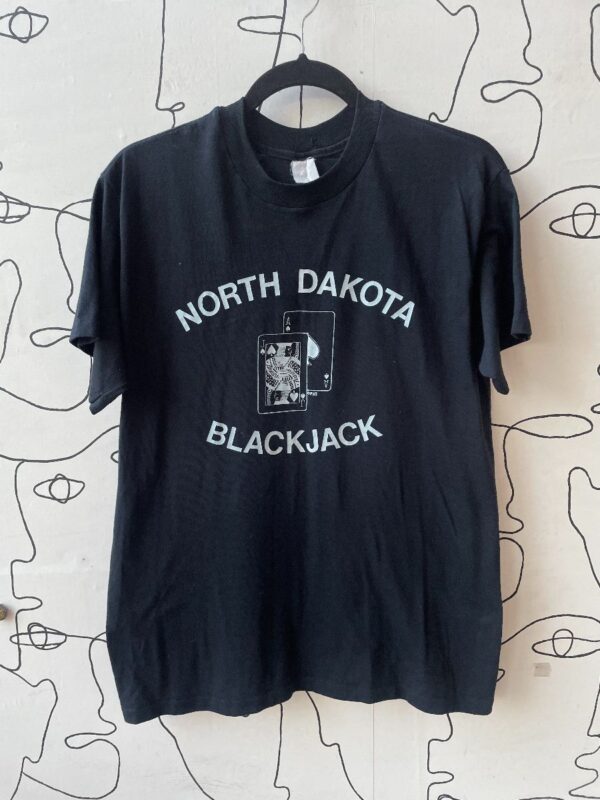 product details: NORTH DAKOTA BLACKJACK CLEAN GRAPHIC THIN SINGLE STITCH T-SHIRT photo