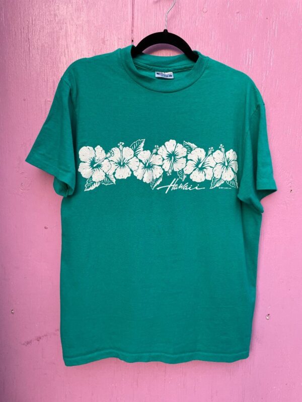 product details: VINTAGE HAWAIIAN HIBISCUS GRAPHIC SINGLE STITCH T-SHIRT photo