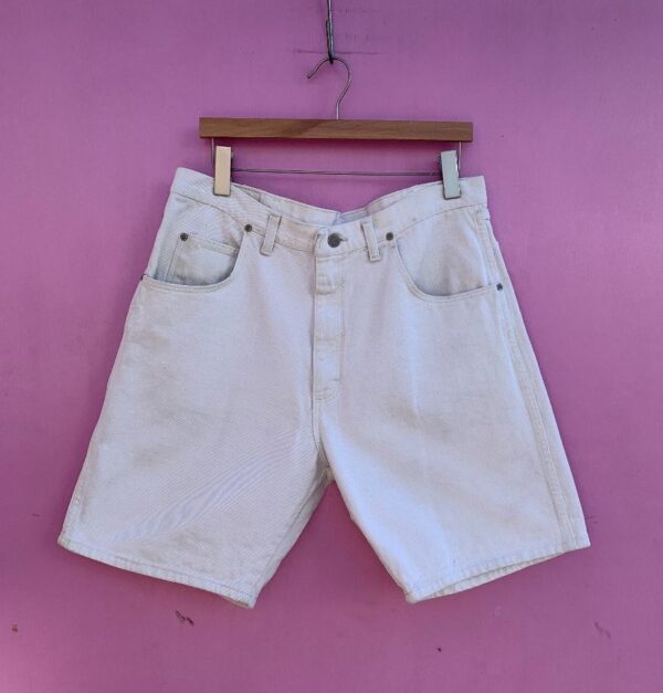 product details: CLASSIC 1990S WRANGLER SILVER EDITION WHITE DENIM SHORTS photo