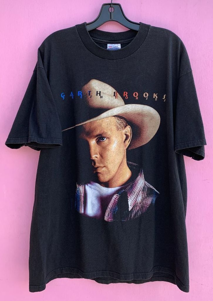 Vintage Garth Brooks Fresh Horses 1990s Band Tour Graphic T-shirt ...