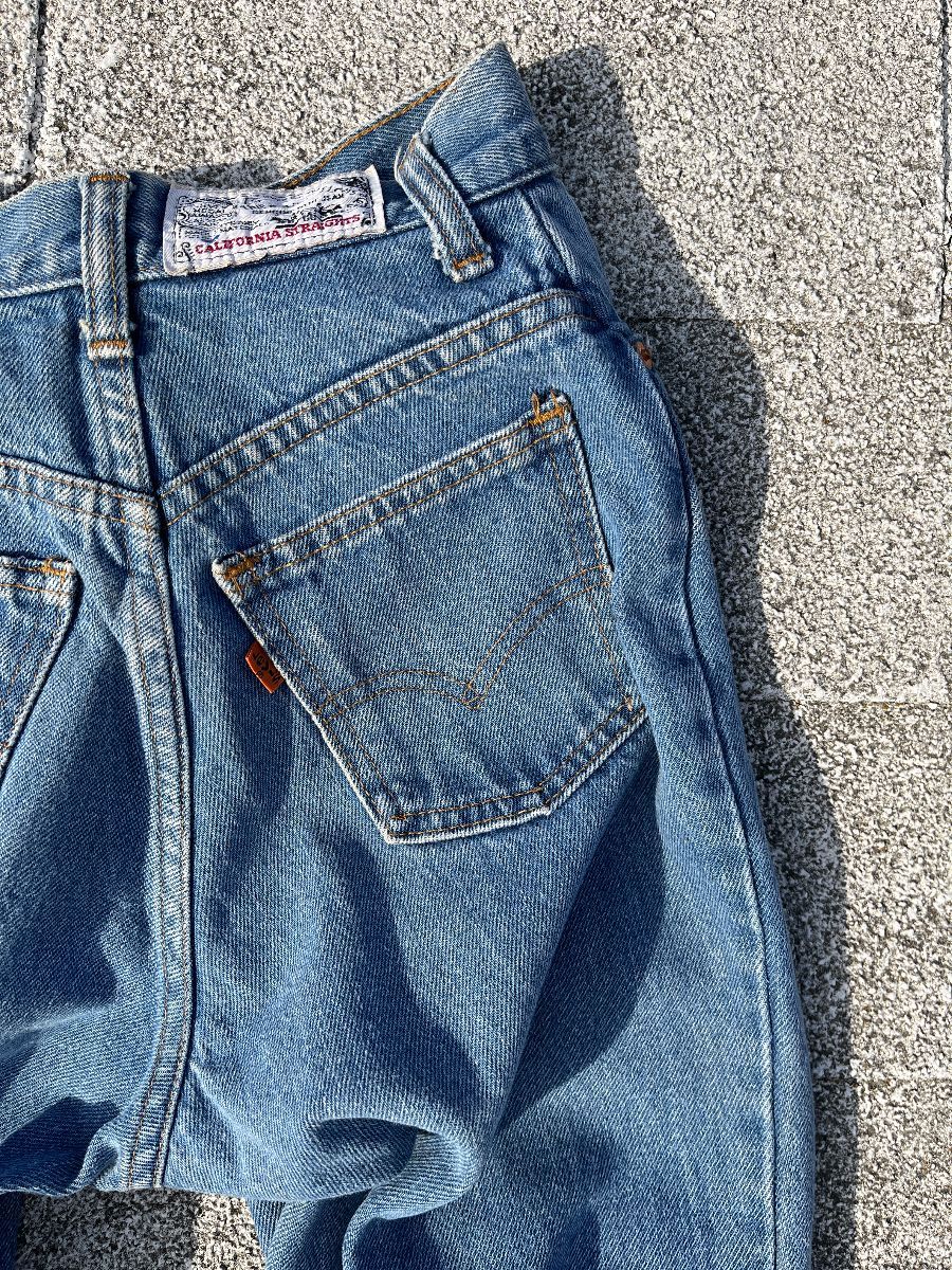 California Straights High Waisted Orange Tab Indigo Denim Jeans | Boardwalk  Vintage