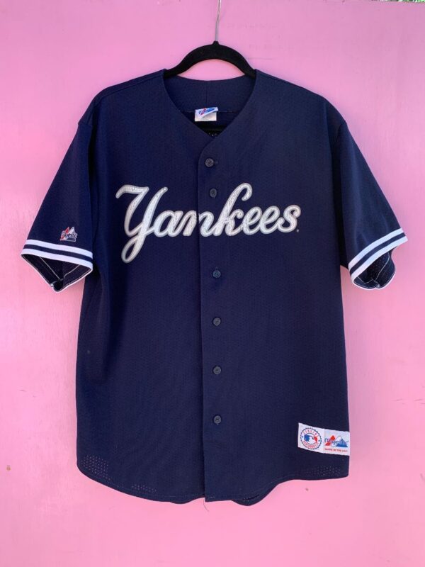product details: MLB NEW YORK YANKEES #2 JETTER PRACTICE BASEBALL JERSEY photo