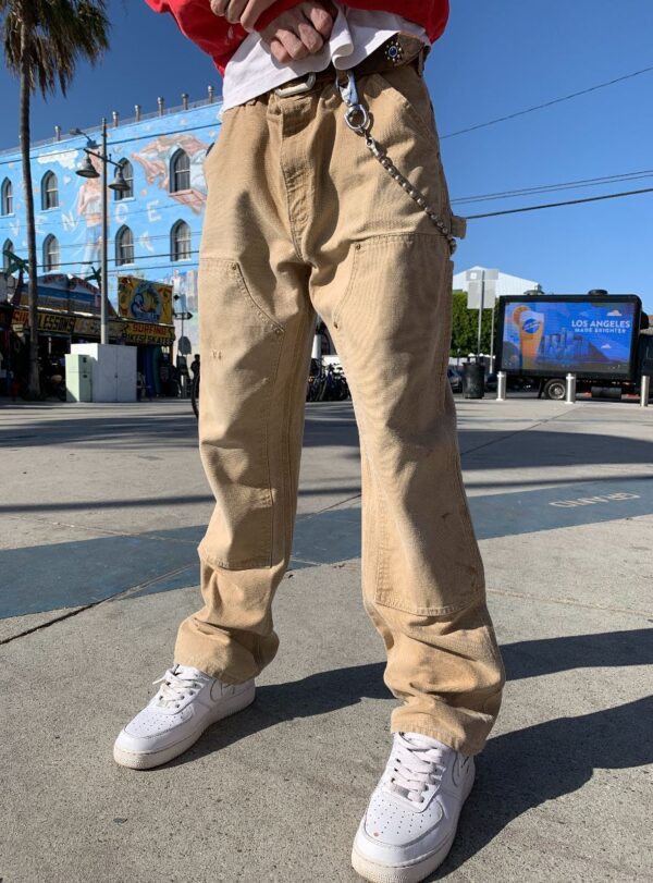 product details: AS-IS PERFECTLY DISTRESSED VINTAGE DOUBLE KNEE CARHARTT WORKWEAR  PANTS photo