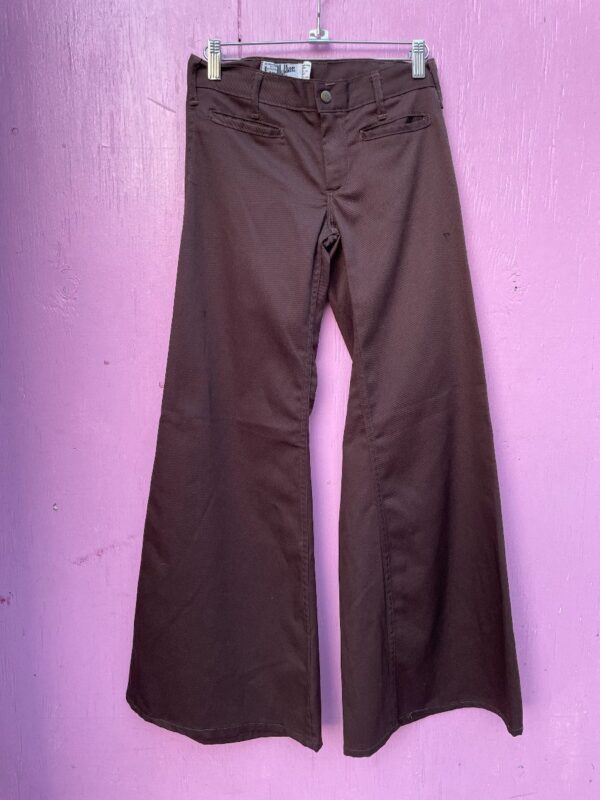 product details: AMAZING 1970S MID RISE SUPER FLARE CROPPED TROUSERS photo