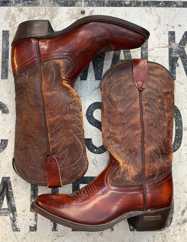 product details: VINTAGE LEATHER COWBOY BOOTS AS-IS photo