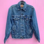 CLASSIC LEVIS DENIM JACKET W/ WASHED OUT HIGHLIGHTS AROUND STITCHING