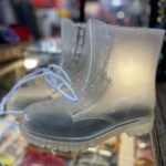 CLEAR DOC MARTIN STYLE LACE UP BOOTS