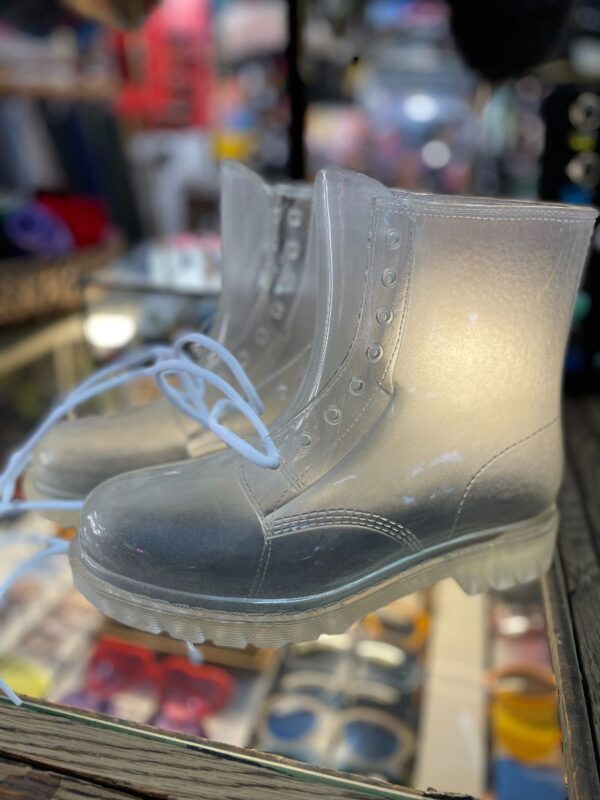 product details: CLEAR DOC MARTIN STYLE LACE UP BOOTS photo