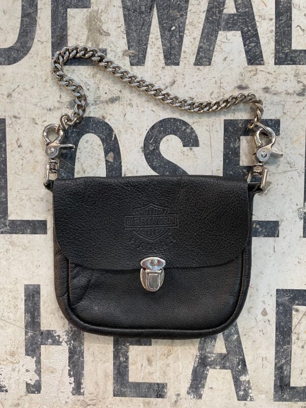 product details: EMBOSSED LEATHER HARLEY DAVIDSON HIP BAG CHUNKY CHAIN photo