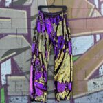 *SOLD AS-IS* CUSTOM TWO TONED SEQUIN PANTS ELASTIC WAIST