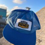 AS-IS PREMIER CHECKERED FLAGS EMBROIDERED PATCH ON MESH SNAPBACK TRUCKER HAT