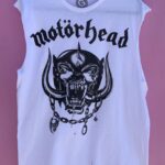 MOTORHEAD MUSCLE SHIRT W/ GROWLING DOG AND METAL HORNS IN MOUTH  GRAPHIC