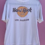 PERFECTLY DISTRESSED & FADED HARD ROCK CAFE GRAPHIC LOS ANGELES CALIFORNIA SINGLE STITCH T-SHIRT