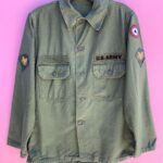 U.S. ARMY VIETNAM ERA MILITARY JACKET MULTIPLE EAGLE PATCH SLEEVES AS-IS