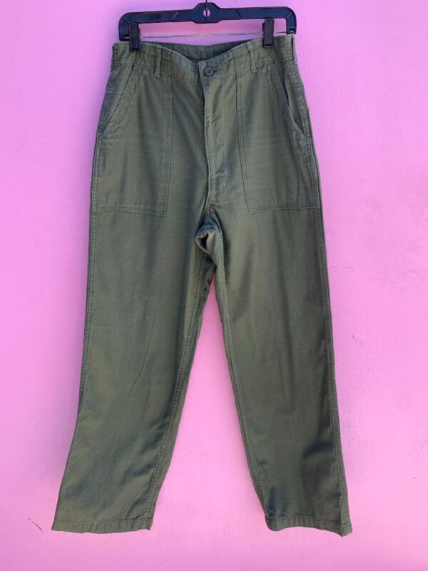 product details: US ARMY VIETNAM ERA MILITARY TROUSERS SATEEN ZIPPER FRONT photo