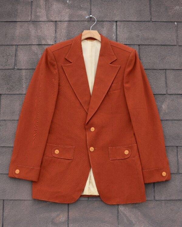 product details: RETRO 1970S WESTERN BLAZER CONTRAST STITCHING AS-IS photo