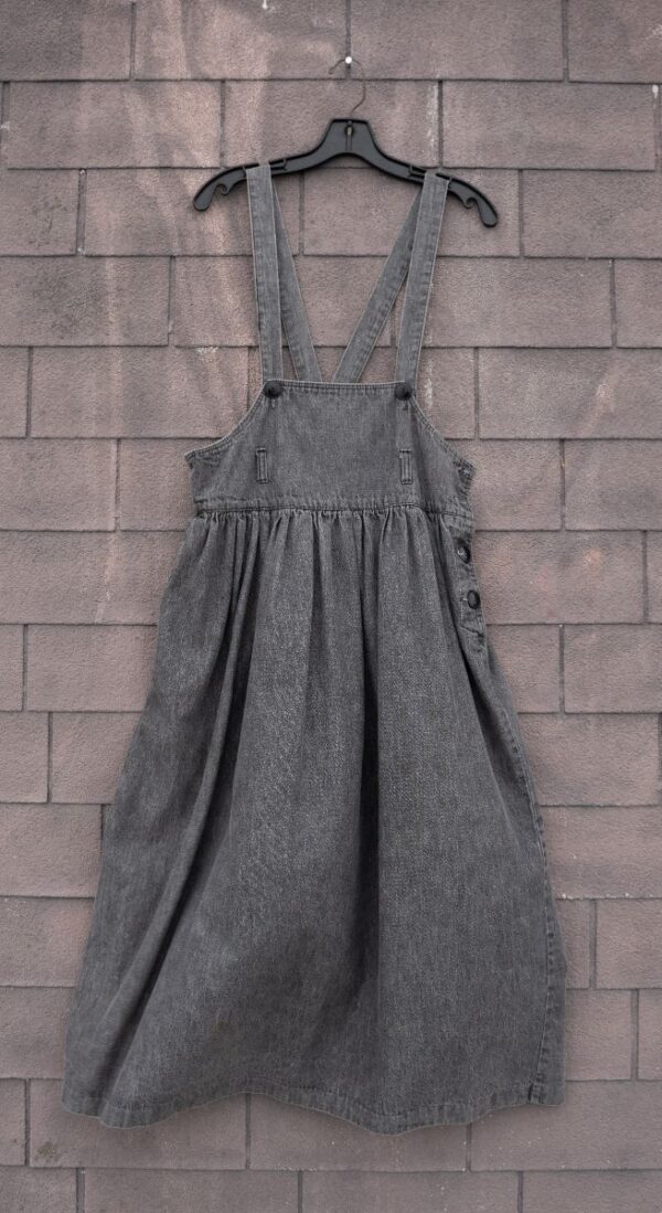 product details: 1990S GREY DENIM OVERALL DRESS photo