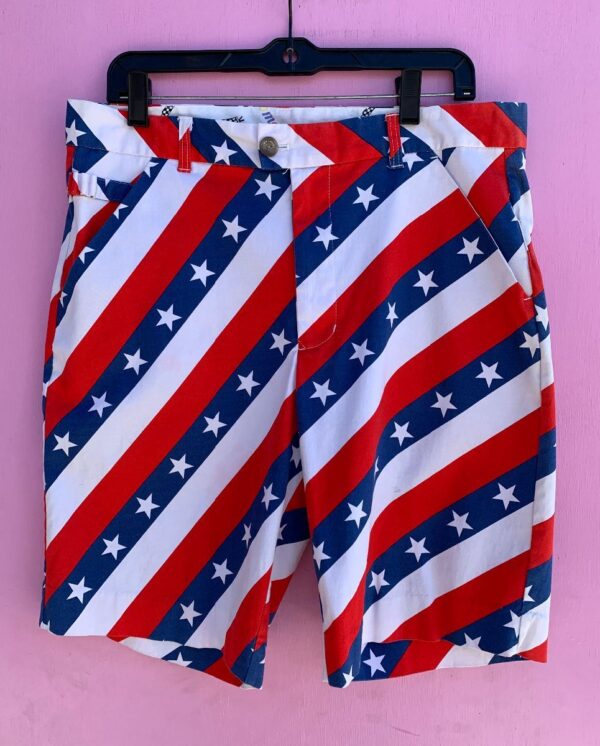 product details: FUN AND FUNKY AMERICA STAR SPANGLED BANNER GOLF SHORTS photo