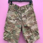 EARLY 2000S MILITARY CUT OFF SHORTS W/ FOREST CAMO PRINT