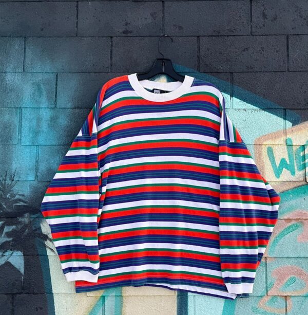 product details: KILLER 1990S HORIZONTAL STRIPED KNIT PULLOVER photo