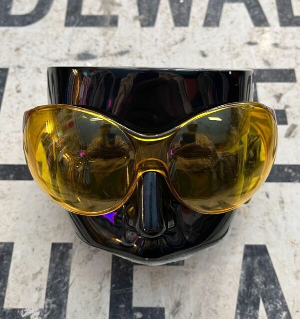 product details: YELLOW TINTED OVERSIZED GOGGLE SUNGLASSES photo