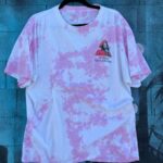 AWESOME PINK TIE DYED CAPTAIN MORGAN SPICED RUM SINGLE STITCHED GRAPHIC TSHIRT
