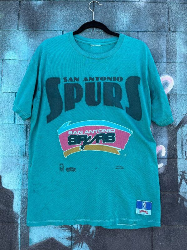 product details: KILLER 1990S TEAL OVER-DYED SAN ANTONIO SPURS LOGO TSHIRT photo