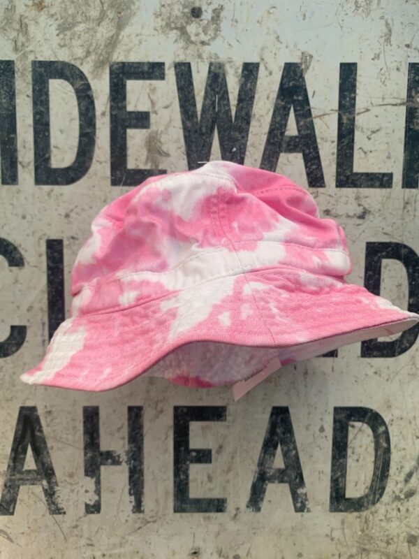 product details: FUN CUSTOM TIE DYED BUCKET HATS - PINK photo
