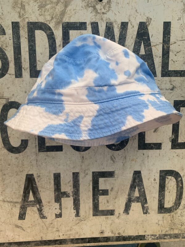 product details: FUN CUSTOM TIE DYED BUCKET HATS - BLUE photo