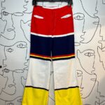 SUPER HIGH WAIST PRIMARY COLORED COLOR BLOCK FLARED LEG