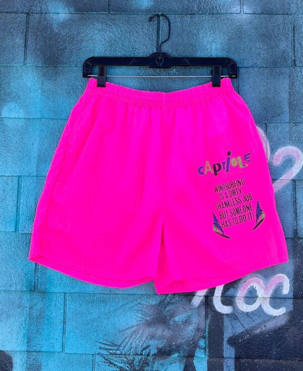product details: WINDSURFING TYPOGRAPHY PRINT NEON SHORTS photo