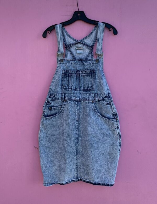 product details: 1980S ACID WASH OVERALL SKIRT photo