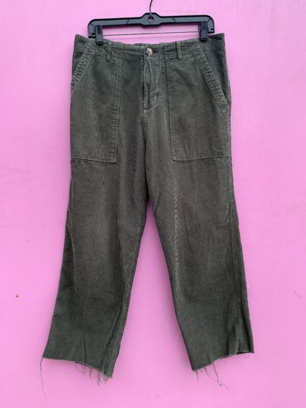 product details: AWESOME CROPPED CORDUORY PANTS RAW HEM photo