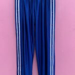 1990S *DEADSTOCK SATIN TRACK PANTS SIDE STRIPES SNAP SIDES NWT NOS