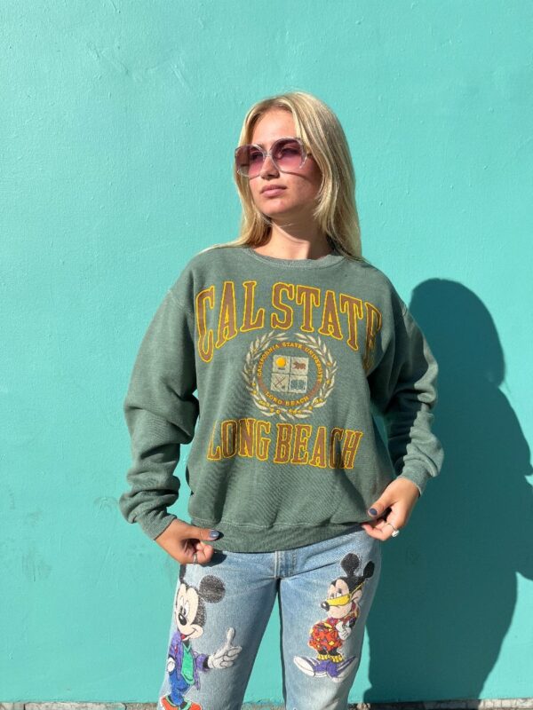 product details: KILLER FADED CAL STATE LONG BEACH CREWNECK SWEATSHIRT SMALL FIT photo