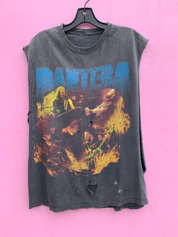 product details: Y2K THRASHED AND FADED PANTERA REINVENTING THE STEEL BAND T-SHIRT AS-IS photo