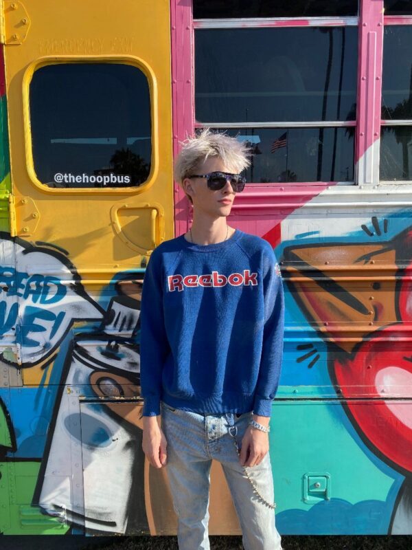 product details: RETRO SUN BLEACHED REEBOK PULLOVER SWEATSHIRT AS-IS photo