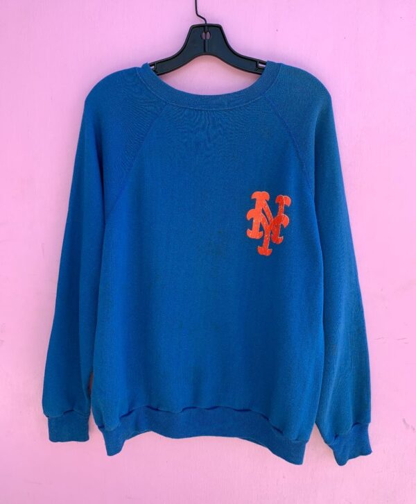 product details: CLASSIC MLB NEW YORK METS LOGO PULLOVER SWEATSHIRT AS-IS photo