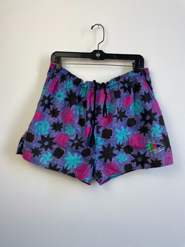 product details: 1980S-90S COTTON FUNKY PRINTED SWIM TRUNKS AS-IS photo