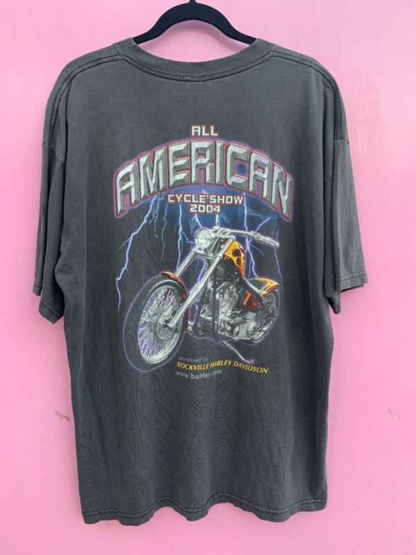 product details: ALL AMERICAN CYCLE SHOW 2004 GRAPHIC TSHIRT RAM RODS, INC. photo