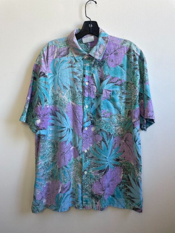 product details: RADICAL 1990S 100% COTTON INSIDE OUT TROPICAL GRAPHIC HAWAIIAN SHIRT photo