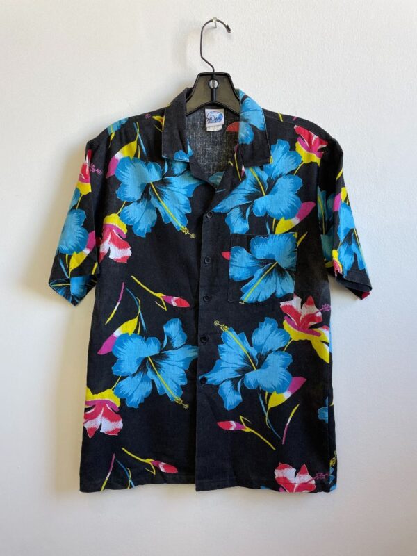 product details: #BRIGHT! SMALL FIT ALLOVER TROPICAL PRINT HAWAIIAN SHIRT photo