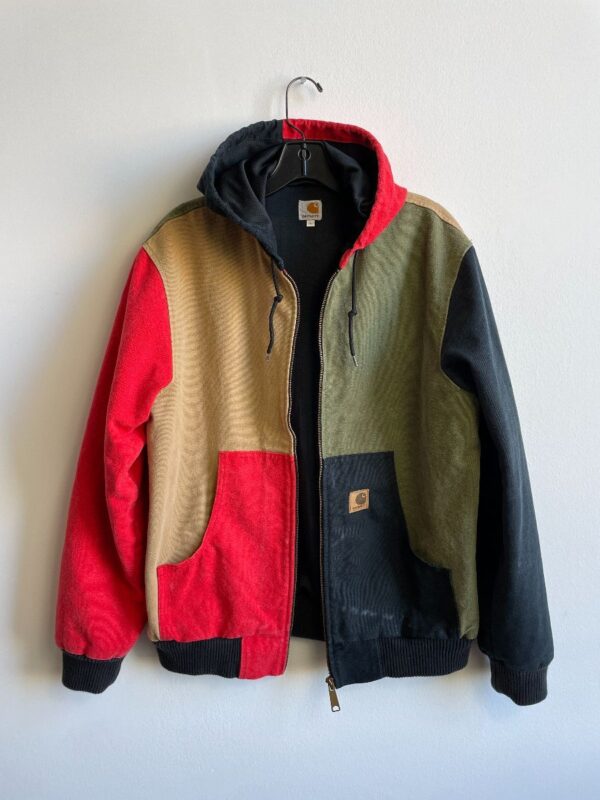 product details: RADICAL HOODED COLORBLOCK ZIPUP CANVAS CARHARTT WORKWEAR JACKET photo