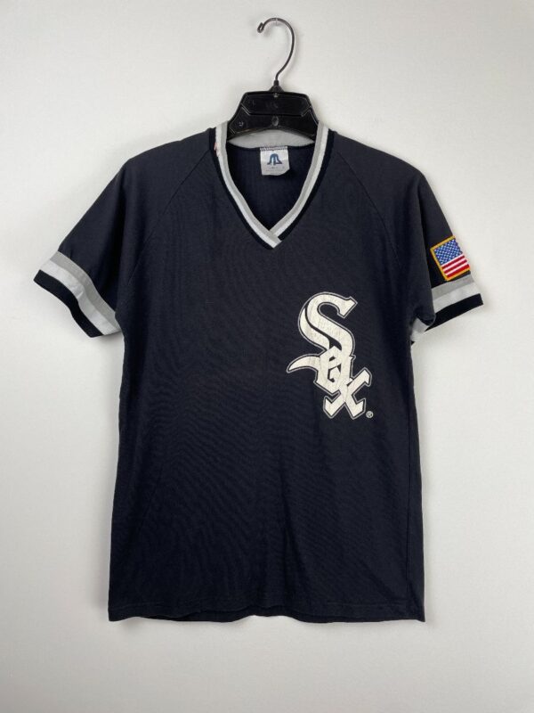 product details: CHICAGO WHITE SOX SMALL FIT JERSEY STRIPED CUFFS #25 photo